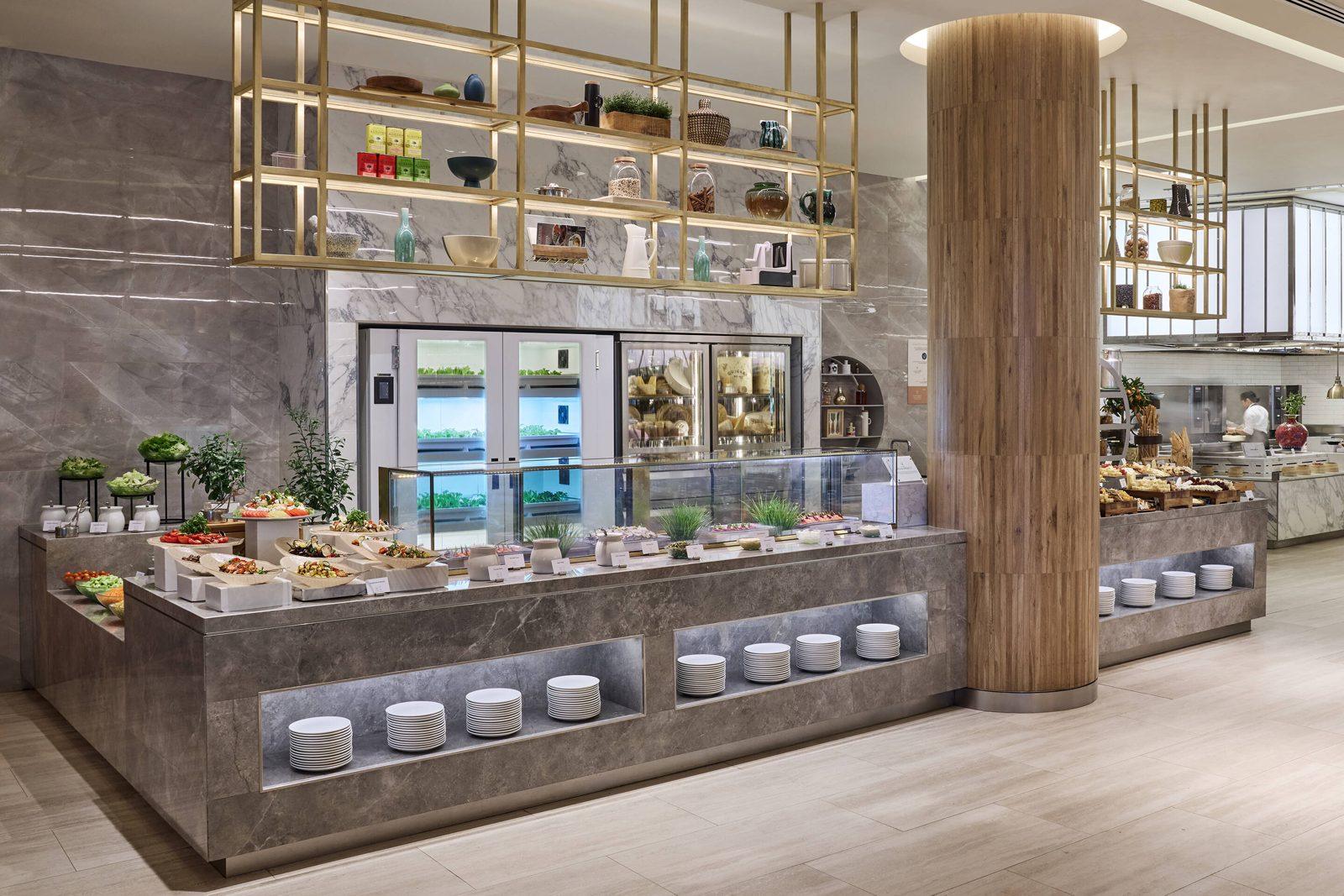 The buffet stations at Saffron, Atlantis, The Palm